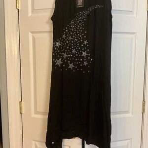Elegant Black Starry Dress Pull Over